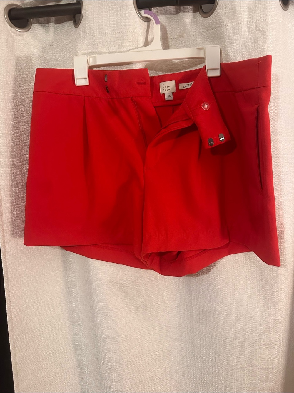 a new day Red High Waist Tailored Women's Shorts